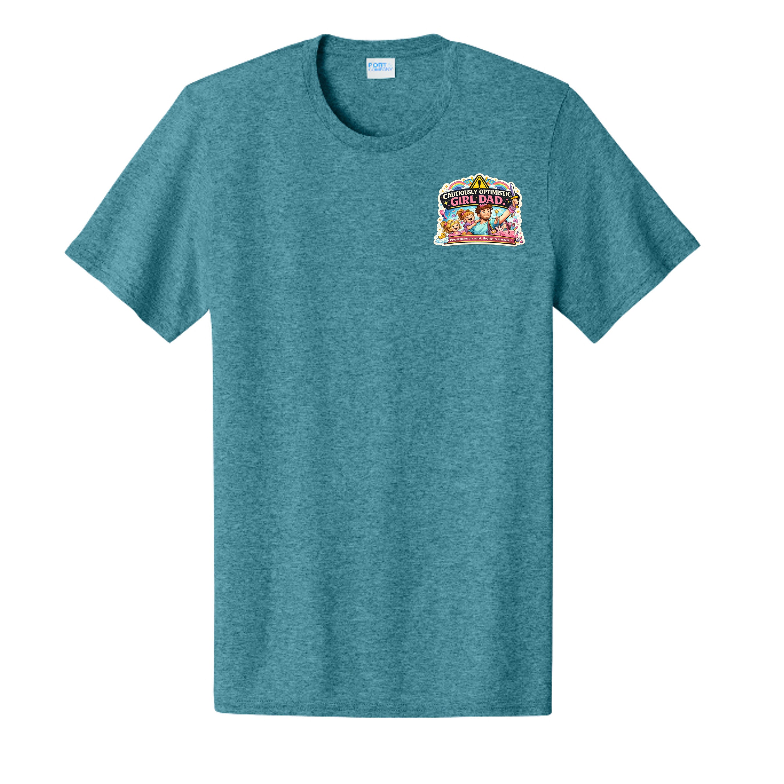 Vivid Teal Heather - PC43 - FRONT